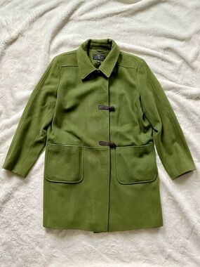 Collection by Gallery Wool Blend Toggle Coat Green Size Large